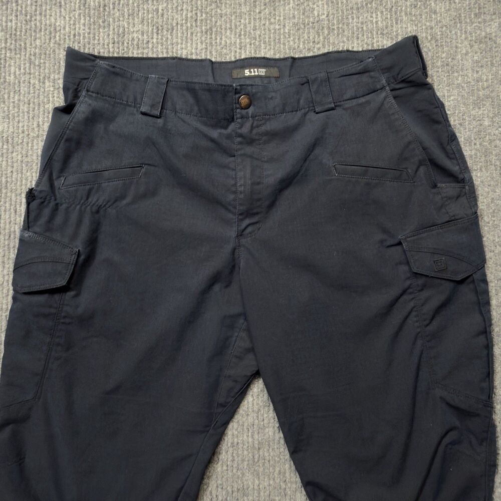 5.11 Tactical Icon Pants Men 38x32 Navy Blue Ripstop Cargo Utility Hiking - Picture 3 of 10